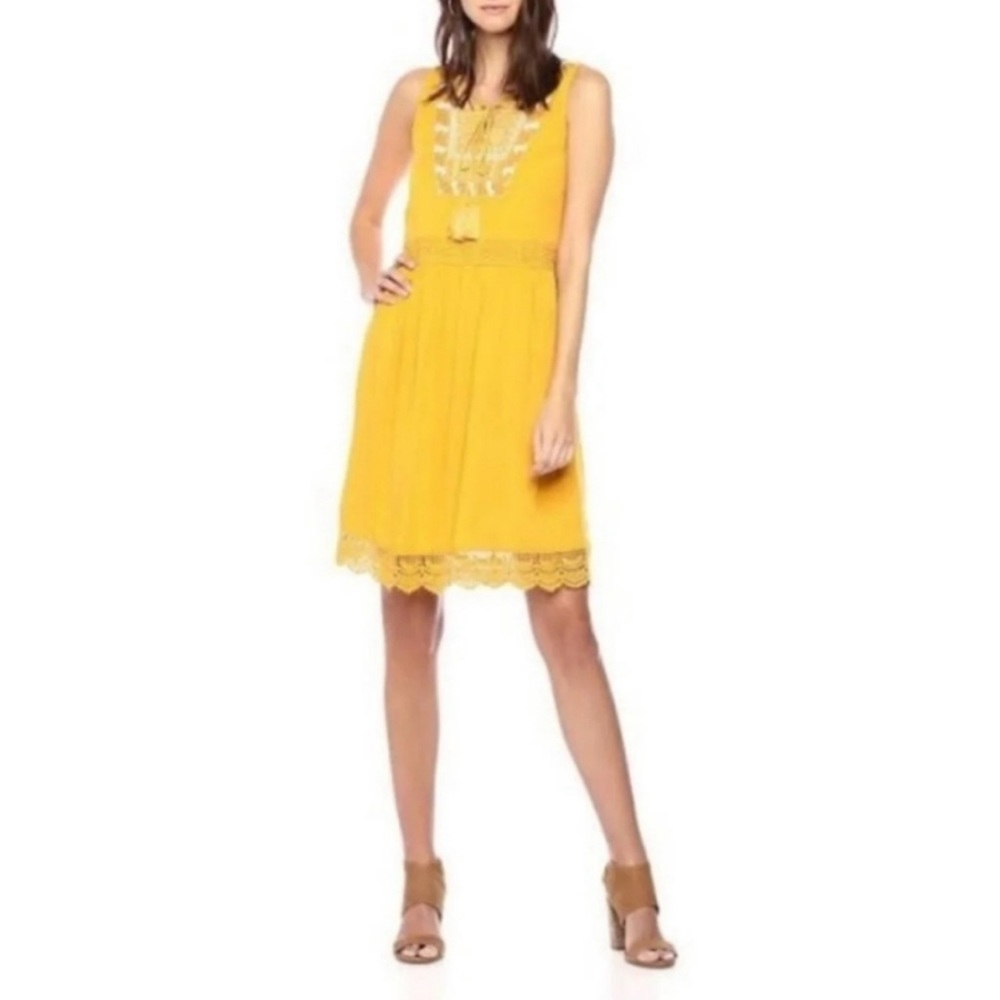 Mustard Yellow Ella Moon Boho Dress M - Picture 7 of 9